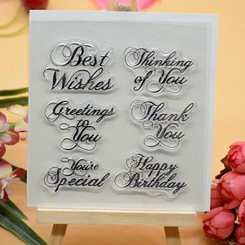 Welcome to Joyful Home 1pc Best Regards Sentiment Clear Stamp for Card Making Decoration and Scrapbooking in Saudi Arabia