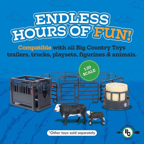 مجموعة ألعاب المزرعة المكونة من 12 قطعة من Big Country Toys - ألعاب حيوانات المزرعة للأولاد والبنات بعمر 3 سنوات - شخصيات الألعاب ومجموعات اللعب in Kuwait