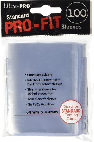 Ultra Pro FBA_ULP82712, (X500) Soft Card Sleevespro-Fit MTG Pokemon Standard Deck Size (5 Pack of 100), Clear in Saudi Arabia