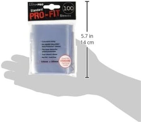 Ultra Pro FBA_ULP82712, (X500) Soft Card Sleevespro-Fit MTG Pokemon Standard Deck Size (5 Pack of 100), Clear in Saudi Arabia