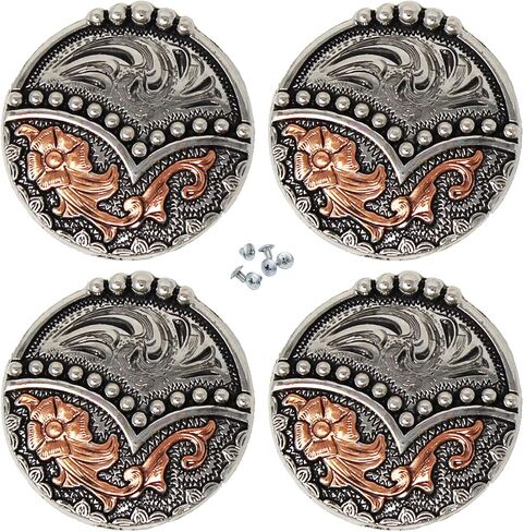 CHALLENGER Set of 4 Screw Back Conchos Western Saddle Co618 in Saudi Arabia