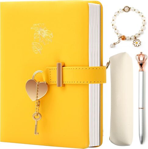 مذكرات مع قفل للفتيات من سن 8 إلى 12 عامًا، مجلات أطفال لكتابة هدايا عيد الميلاد، حشوات تخزين، 296 صفحة مسطرة، دفتر يوميات مع قفل، مجموعة الصناديق تتضمن دفتر ملاحظات جلدي، قفل مركب، حامل قلم، سوار وقلم تاج in Kuwait
