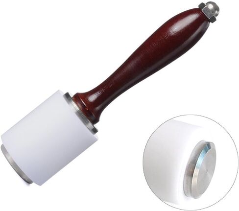 Yaetek Nylon Hammer Leathercraft Carving Hammer Sew Leather Cowhide Tool Kit with Wooden Handle DIY in Saudi Arabia