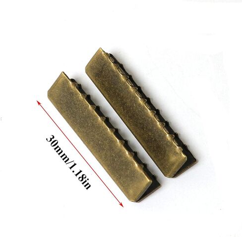 PZRT 6pcs Belt Buckle End Tip For Cotton Webbing Fabric Projects Ending (2 x 30mm + 2 x 35mm + 2 x 40mm), Bronze in Saudi Arabia