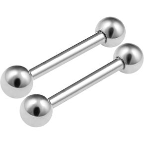 bodyjewellery 2pcs 18g Barbell Cartilage Earring Stud Vertical Anti Tragus Triple Forward Helix Bar Steel Lobe Ball BBDW Pick Size in Kuwait