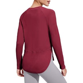 Pinspark Long Sleeve Workout Tops for Women Moisture Wicking Yoga Shirts Hiking Athletic Loose Fit Raglan Sleeve Tops in Saudi Arabia