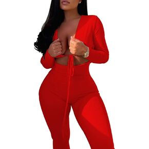 Azhong المرأة مثير قطع Bodycon بذلة الدانتيل حتى الجبهة الخامس الرقبة قطعة واحدة الزي طويلة الأكمام السروال القصير