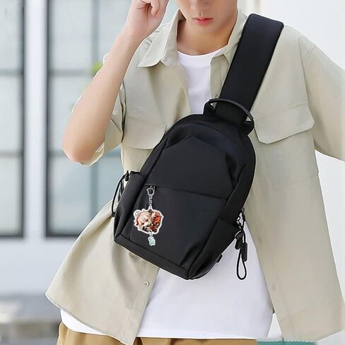 مجموعة سلسلة مفاتيح جينشين امباكت من بيجياوكا، 10 قطع من سلاسل المفاتيح الاكريليك مع دلاية بتصميم شخصيات انيمي جينشين الكرتونية، ملونة، 5.3 × 5.3 سم/ 2.09 انش × 2.09 انش, ملون in Kuwait