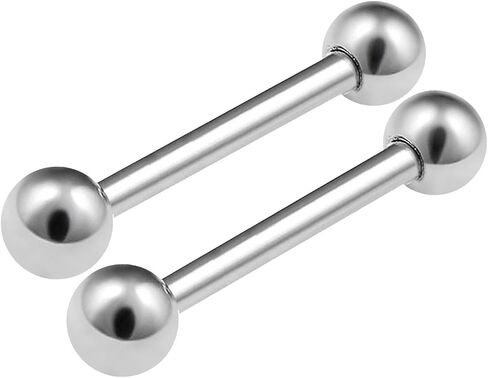 bodyjewellery 2pcs 18g Barbell Cartilage Earring Stud Vertical Anti Tragus Triple Forward Helix Bar Steel Lobe Ball BBDW Pick Size in Saudi Arabia