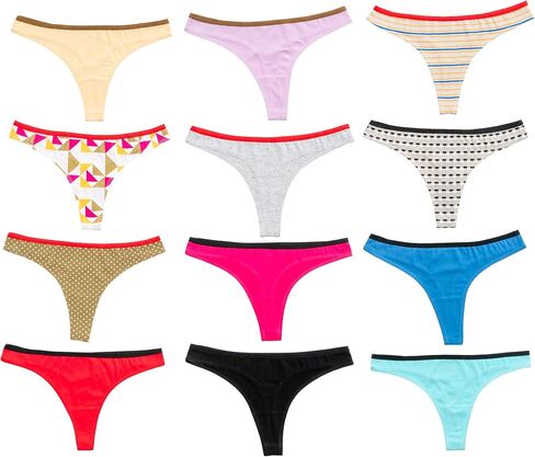 سراويل داخلية نسائية من القطن من أليس إنتيماتس، 12 قطعة in Kuwait