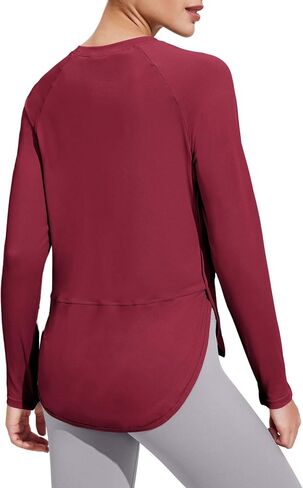 Pinspark Long Sleeve Workout Tops for Women Moisture Wicking Yoga Shirts Hiking Athletic Loose Fit Raglan Sleeve Tops in Saudi Arabia