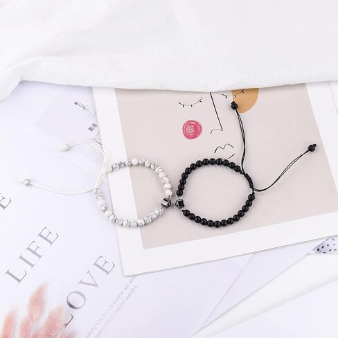 اساور متطابقة للازواج، سوار قابل للتعديل بعبارة «I Love You» بـ 100 لغة، هدايا له وصديقتها وصديقتي وصديقتي وصديقتي وروحها، هدايا للعلاقات لمسافات طويلة والذكرى السنوية وعيد الحب وعيد الميلاد, حجر, in Kuwait