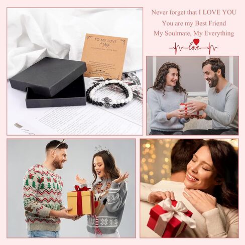 اساور متطابقة للازواج، سوار قابل للتعديل بعبارة «I Love You» بـ 100 لغة، هدايا له وصديقتها وصديقتي وصديقتي وصديقتي وروحها، هدايا للعلاقات لمسافات طويلة والذكرى السنوية وعيد الحب وعيد الميلاد, حجر, in Kuwait