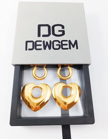 DEWGEM Stainless Steel Dangle Gauges Plugs for Stretched Ears Weighted Dangling Plugs Hangers for Ear Tunnels Replace Ear Tapers and Spirals Ear Stretching Kits Ear Plugs for Women Size 6G in Saudi Arabia