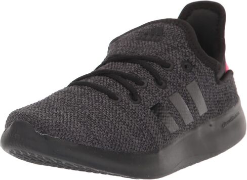 adidas Cloudfoam Pure Sportswear Sneaker, Core Black/Core Black/Lucid Pink, 6 US Unisex Big Kid in Kuwait