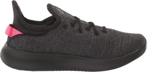 adidas Cloudfoam Pure Sportswear Sneaker, Core Black/Core Black/Lucid Pink, 6 US Unisex Big Kid in Kuwait