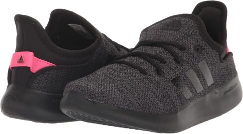 adidas Cloudfoam Pure Sportswear Sneaker, Core Black/Core Black/Lucid Pink, 6 US Unisex Big Kid in Kuwait