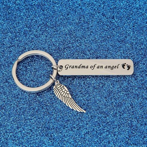 WUSUANED Baby Memorial Keychain Grandma/Grandpa of an Angel Sympathy Gift Loss of Son Daughter Gift in Kuwait