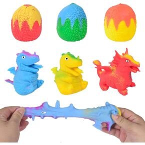 ألعاب ضغط الديناصورات 4 قطع من ألعاب الوجه لبيض الديناصورات، ألعاب تخفيف التوتر، كرات ضغط ذات ألوان عشوائية، ألعاب تململ حسية ممتعة للأطفال في الفصول الدراسية، هدايا الحفلات، هدايا عيد الميلاد in Kuwait