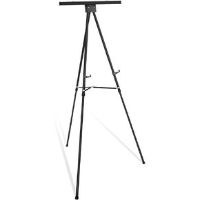 Falling in Art Extra Large 70" High Flip Chart Tripod Display Easel, Black Heavy Duty Aluminum Presentation Stand, Showroom Display Stand for Signs, Paintings, and Posters