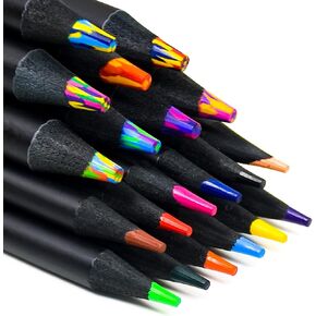 VIEKIER 8 Color in 1 Rainbow Pencils, 20PCS Jumbo Colored Pencils Multicolored Pencils for Art Drawing Coloring Sketching in Kuwait