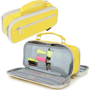 RAVUO Pencil Case, Large Capacity Pencil Pouch Multiple Compartments Pencil Bag Gift for Students Girls Adults Women Green