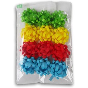 Miniature Gift Bow Stickers - 12 Count - 1 Inch (Pastel)