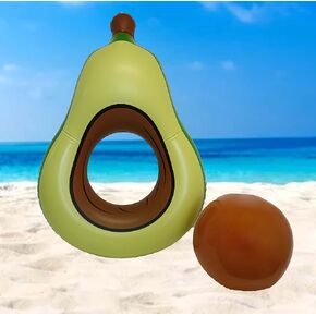 Inflatable Pool Floats - Avocado Pool Raft, Peach Pool Float, Gold Glitter Pool Float