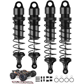 جزء ترقيات الصدمات الأمامية والخلفية RC من Rcarmumb لـ 1/8 Sledge 4WD #95076-4، 4 قطع من الصدمات الكبيرة المصنوعة من الألومنيوم بالكامل RC تقفز لشاحنة الوحش الزلاجة، أخضر