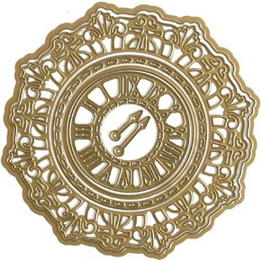 انا جريفين قوالب على مدار الساعة - قوالب معدنية لصنع البطاقات والحرف الورقية والمشاريع الورقية - قصاصات ساعة سجل القصاصات مع ورقة افكار ومجموعة قوالب من 7 قطع، أكبر قالب هو: 5.15 انش × 5.15 انش in Kuwait