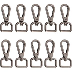 15 Pcs 5/8inch Inside Diameter Oval Ring Lobster Clasp Claw Swivel for Strap Push Gate Lobster Clasps Hooks Swivel Snap Fashion Clips (Gold)