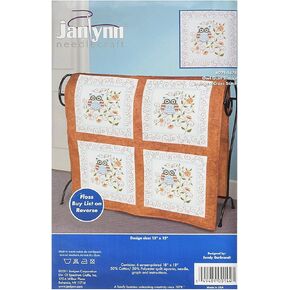 Janlynn Stamped Cross Stitch Quilt, Block Tractor