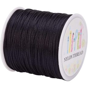 Elecrelive 1mm Rattail Satin Nylon Trim Beading String 200 Yards 20 Colors Chinese Knotting Cord Nylon Macrame Thread Cord for Necklace Bracelet Braided Jewelry Making in Kuwait