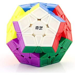 لعبة ألغاز مكعب سرعة ميجامينكس 3x3 ميجامينكس من LiangCuber QY Qiheng Megaminx مكعب خماسي الشكل (3x3 أسود)