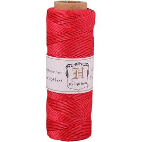 Hemptique 100% Natural Hemp Cord Single Spool - 205ft ~ 62.5m Hemp String Spool - Crafters Number 1 Choice - .5mm Cord Thread for Jewelry Making, Macramé, Scrapbooking, & More - Gold in Kuwait