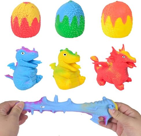 ألعاب ضغط الديناصورات 4 قطع من ألعاب الوجه لبيض الديناصورات، ألعاب تخفيف التوتر، كرات ضغط ذات ألوان عشوائية، ألعاب تململ حسية ممتعة للأطفال في الفصول الدراسية، هدايا الحفلات، هدايا عيد الميلاد in Kuwait
