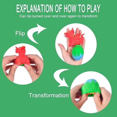 ألعاب ضغط الديناصورات 4 قطع من ألعاب الوجه لبيض الديناصورات، ألعاب تخفيف التوتر، كرات ضغط ذات ألوان عشوائية، ألعاب تململ حسية ممتعة للأطفال في الفصول الدراسية، هدايا الحفلات، هدايا عيد الميلاد in Kuwait