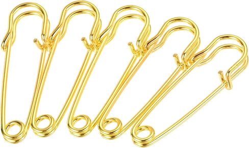 MECCANIXITY Safety Pins 1.77 Inch Large Metal Sewing Pins for Blankets Crafts Brooch Making Bronze Tone 15Pcs in Kuwait