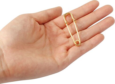MECCANIXITY Safety Pins 1.77 Inch Large Metal Sewing Pins for Blankets Crafts Brooch Making Bronze Tone 15Pcs in Kuwait