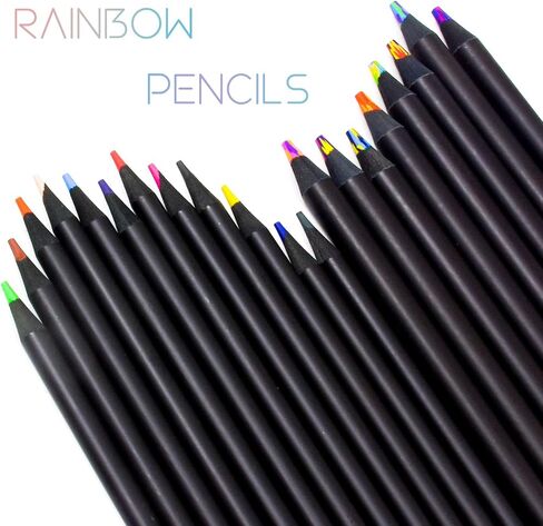 VIEKIER 8 Color in 1 Rainbow Pencils, 20PCS Jumbo Colored Pencils Multicolored Pencils for Art Drawing Coloring Sketching in Kuwait