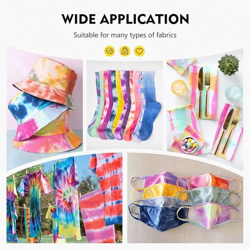 مجموعة صبغ ربطات العنق 84 قطعة من Magicfly، مجموعة كبيرة الحجم من 6 ألوان لصبغ القماش، مجموعة صبغات الربط بخطوة واحدة، مثالية للمخيمات الصيفية، والحفلات، والمناسبات المدرسية، ولم شمل الأسرة والأنشطة الجماعية in Kuwait