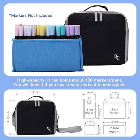 Togood Ultra-Large Storage Marker Pens Backpack, Shoulder Bag for Pens. Up to 300pcs pens in Kuwait