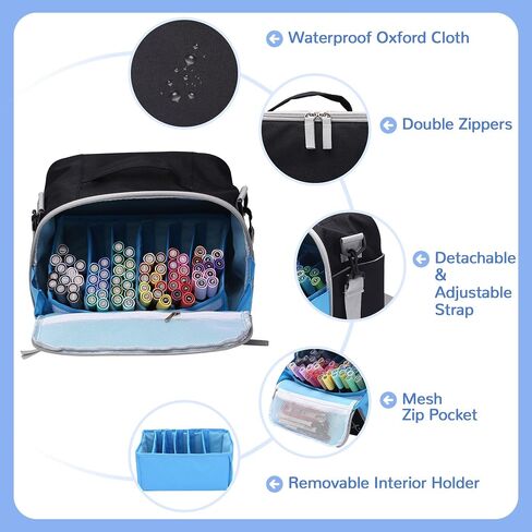 Togood Ultra-Large Storage Marker Pens Backpack, Shoulder Bag for Pens. Up to 300pcs pens in Kuwait