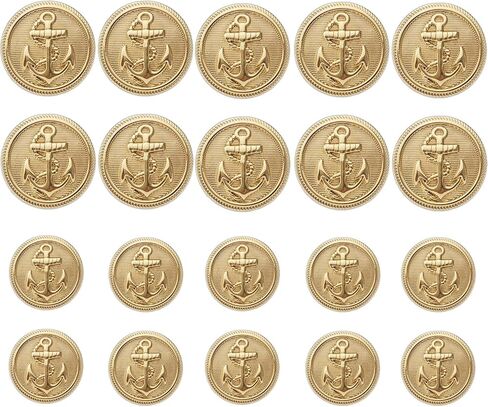 20 قطعة أزرار ذهبية للسترة - أزرار ذهبية 15 مم 20 مم لأزرار السترة وأزرار معدنية للخياطة والرجال والنساء والمعاطف الرياضية والبدلات والزي الرسمي والسترات in Kuwait