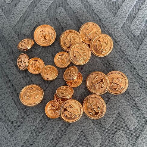 20 قطعة أزرار ذهبية للسترة - أزرار ذهبية 15 مم 20 مم لأزرار السترة وأزرار معدنية للخياطة والرجال والنساء والمعاطف الرياضية والبدلات والزي الرسمي والسترات in Kuwait