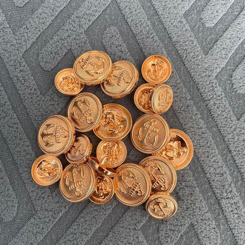 20 قطعة أزرار ذهبية للسترة - أزرار ذهبية 15 مم 20 مم لأزرار السترة وأزرار معدنية للخياطة والرجال والنساء والمعاطف الرياضية والبدلات والزي الرسمي والسترات in Kuwait