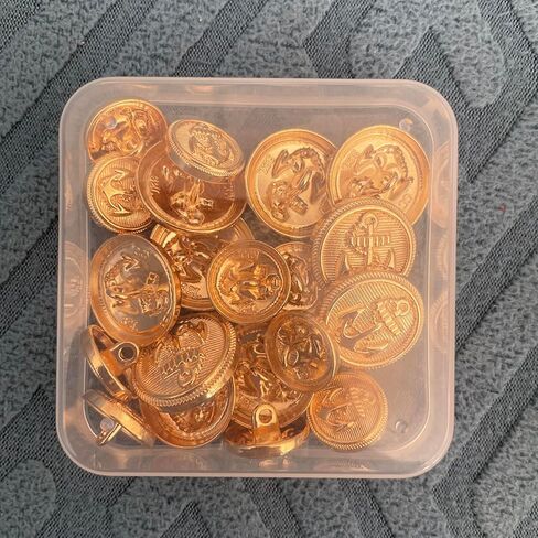 20 قطعة أزرار ذهبية للسترة - أزرار ذهبية 15 مم 20 مم لأزرار السترة وأزرار معدنية للخياطة والرجال والنساء والمعاطف الرياضية والبدلات والزي الرسمي والسترات in Kuwait