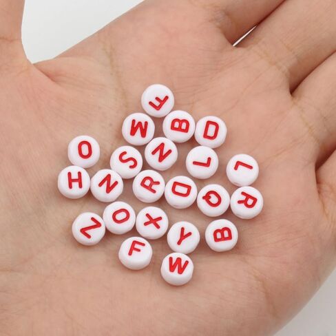 Xilitata 600Pcs Number Beads Gold Number White Round Beads 4x7mm for Friendship Bracelet Making Jewelry Making Kit in Saudi Arabia