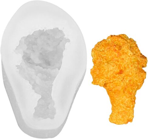 ONNPNN محاكاة قوالب شموع ساق الدجاج المقلي، قالب سيليكون لأرجل الدجاج المقلي DIY، قالب شوكولاتة ثلاثي الأبعاد على شكل طعام مزيف، قالب صابون دجاج صناعي، لدعائم التصوير الفوتوغرافي لديكورات المنزل in Kuwait