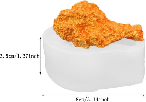 ONNPNN محاكاة قوالب شموع ساق الدجاج المقلي، قالب سيليكون لأرجل الدجاج المقلي DIY، قالب شوكولاتة ثلاثي الأبعاد على شكل طعام مزيف، قالب صابون دجاج صناعي، لدعائم التصوير الفوتوغرافي لديكورات المنزل in Kuwait